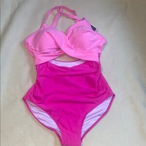 Pink Women's One Piece Swimsuit
